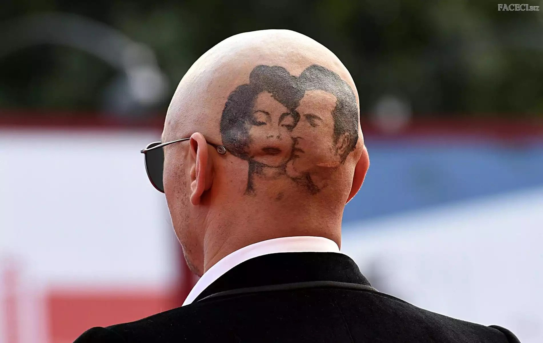 Łysa, Mężczyzna, Tatuaż, Głowa